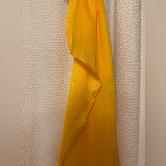 NWT Baobab Marea Luz Yellow One-Shoulder Side-Tie Mini Dress - Sz. L - Picture 9 of 12